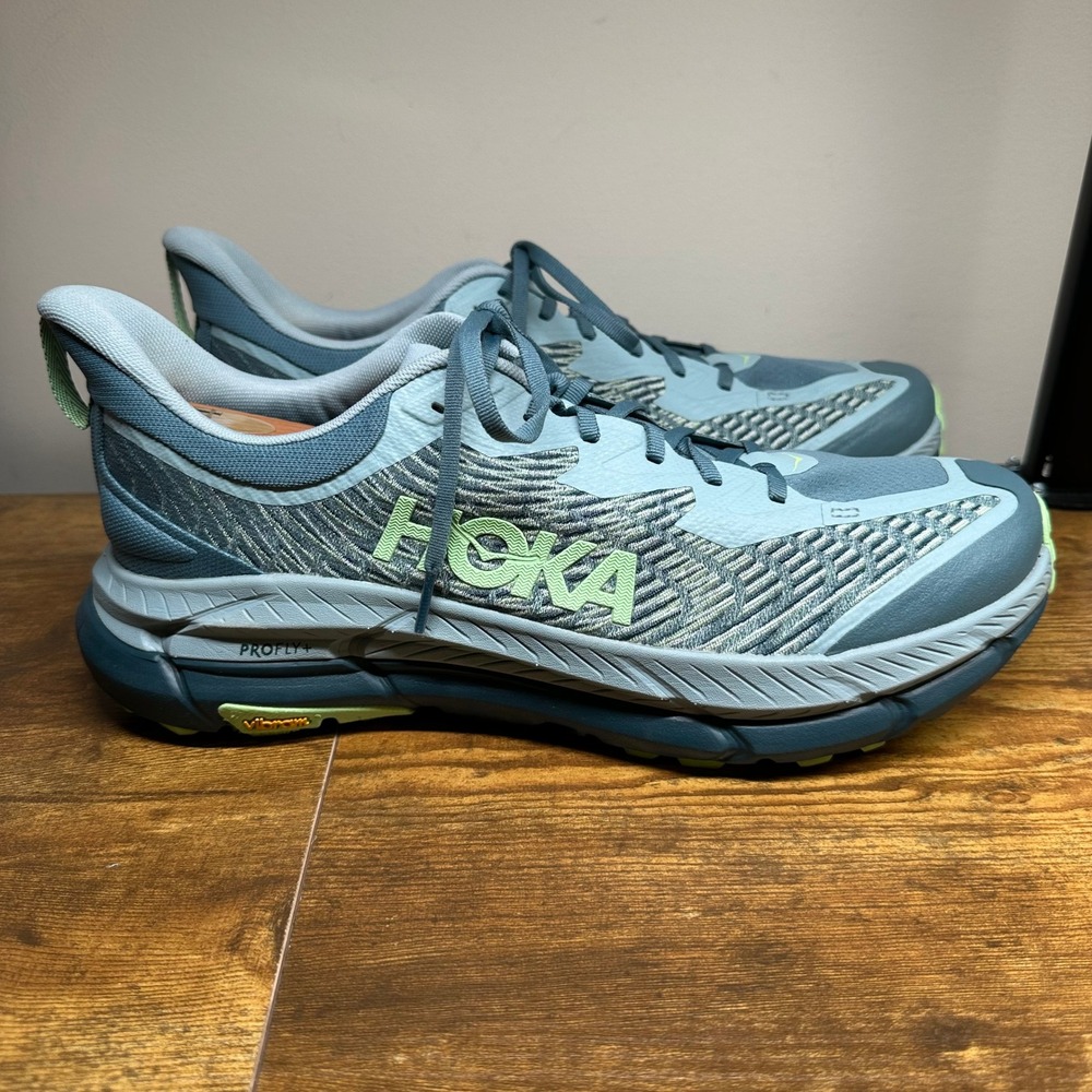 Hoka Mafate Speed 4 Mens 13 Blue Green Trail Running Shoes 1129930 MRZ